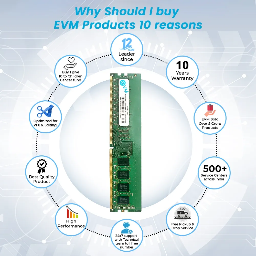 EVM Desktop Ram 4GB DDR4 3200Mhz view 7